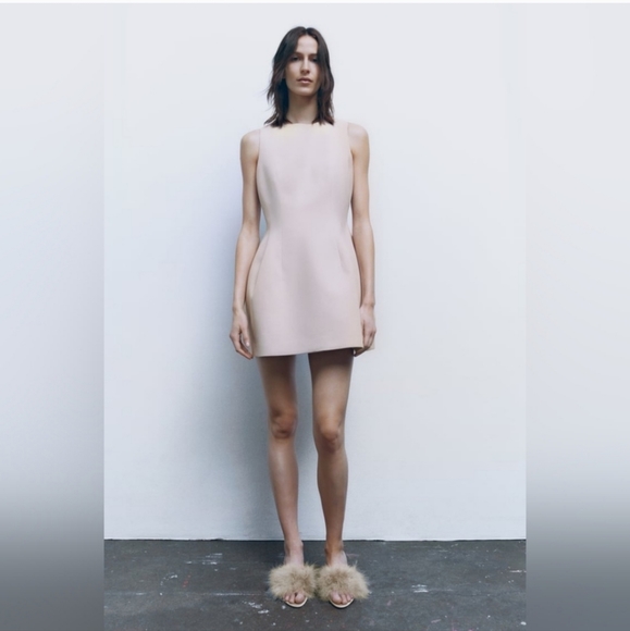 Zara Rare * Voluminous Mini Dress Size XS - Picture 12 of 15